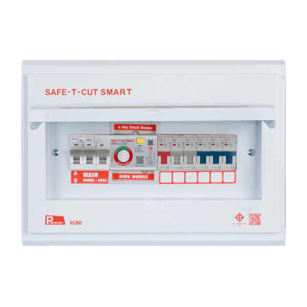 ชุดตู้คอนซูมเมอร์ 6 ช่อง เบรคเกอร์กันดูด 63 แอมป์ เซฟ-ที-คัท สมาร์ท รุ่น PREMIER RCBO_0